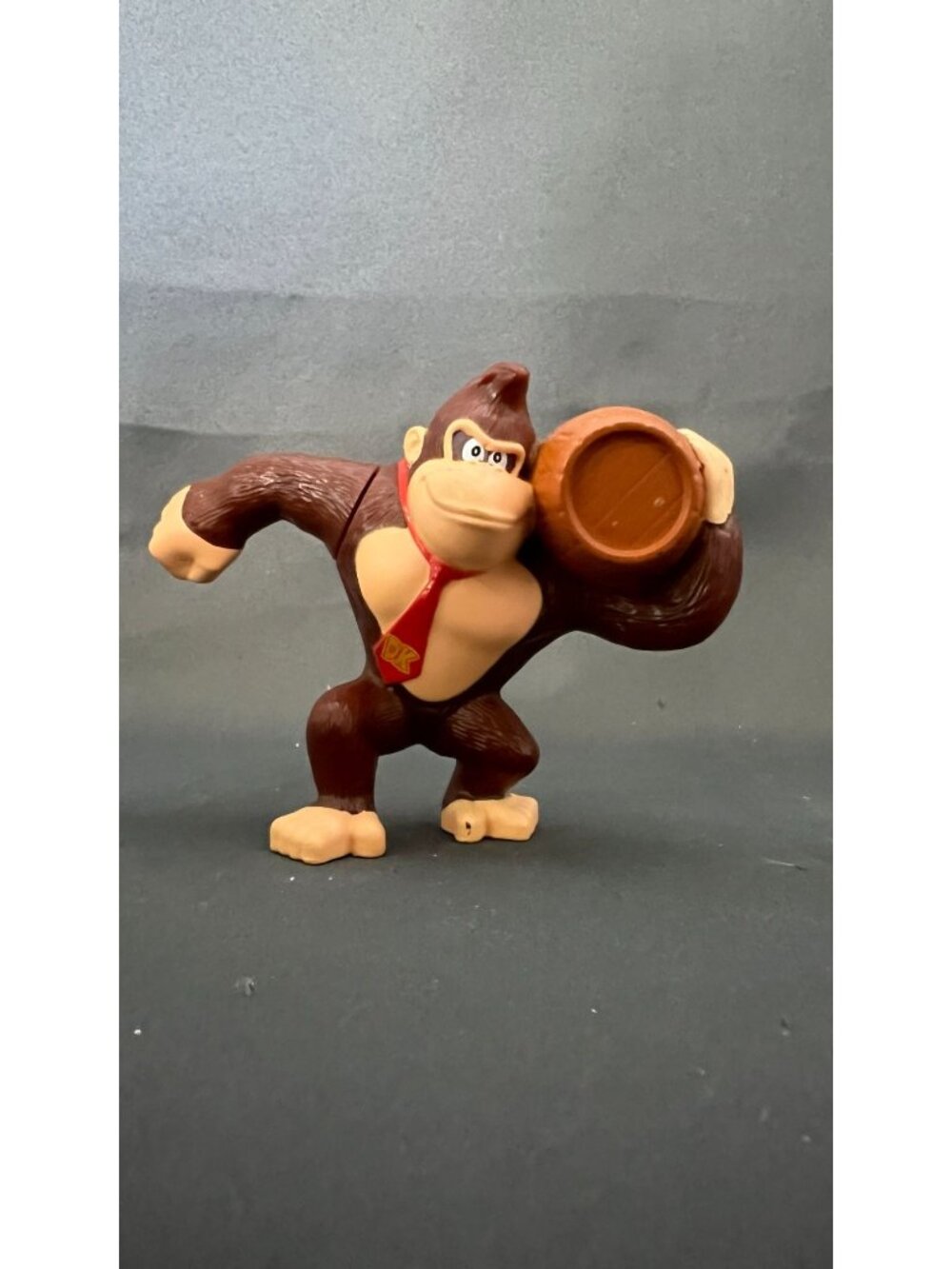 Donkey Kong Action Figure Collectible With Barrel & DK Tie